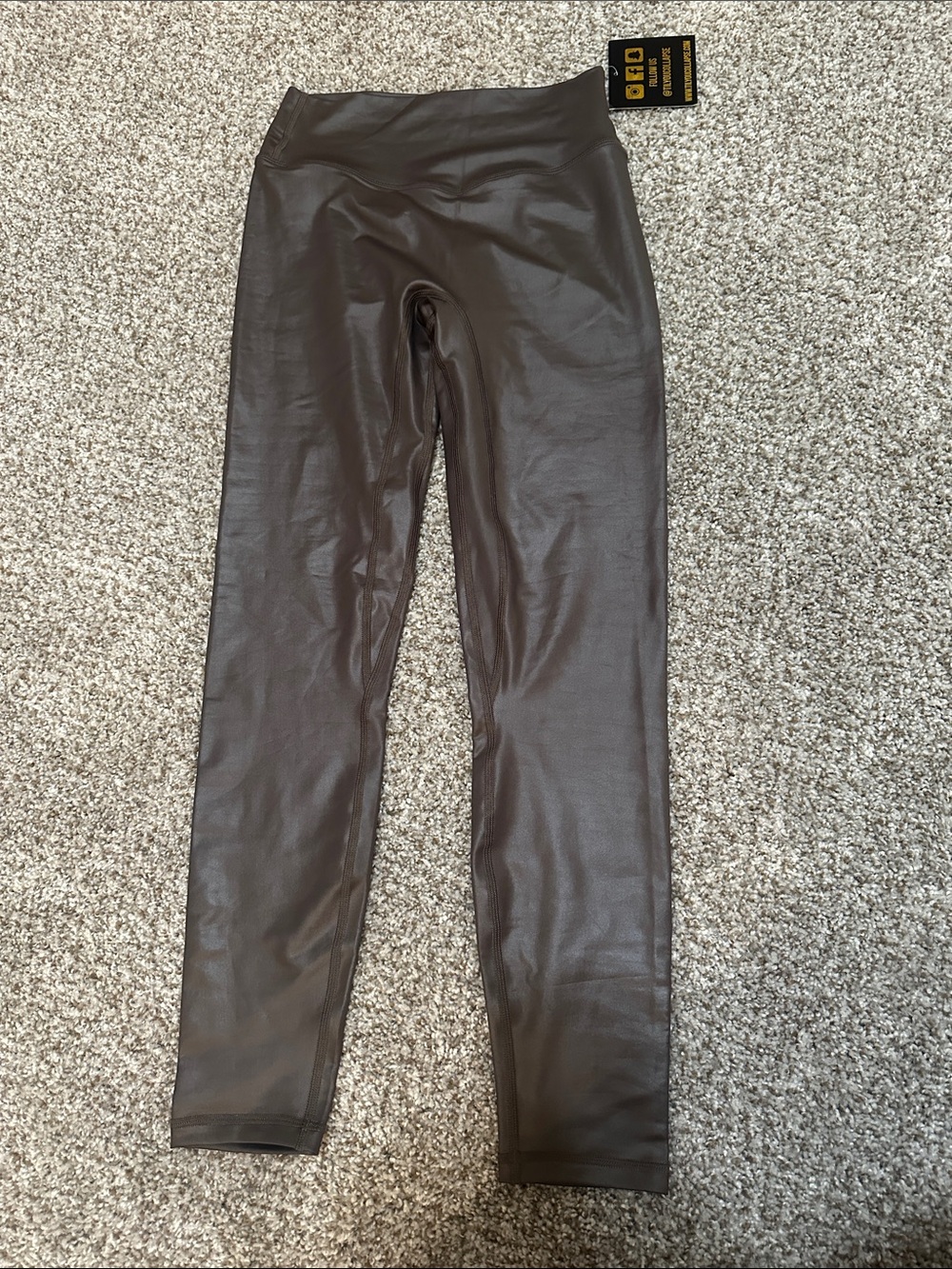 Til You Collapse Athletic style faux leather leggings